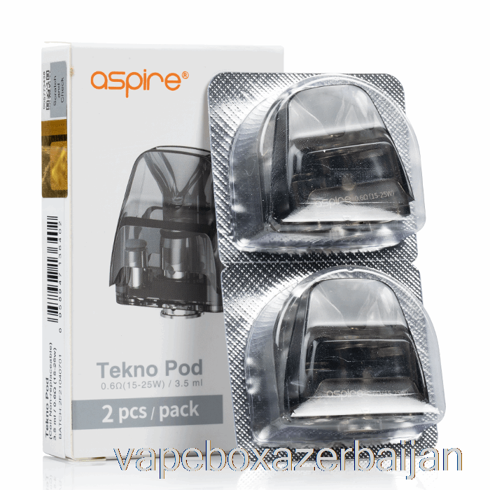 Vape Smoke Aspire TEKNO Replacement Pods [Non-Replaceable Coil] 3.5mL TEKNO Pods - 0.6ohm